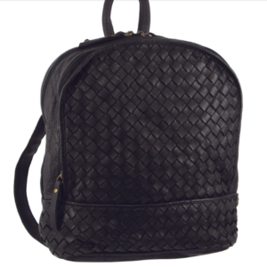 Black Woven Backpack Pierre Cardin