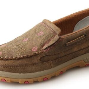 Cactus Stitch Cell Stretch Slip On Pink Twisted X Womans