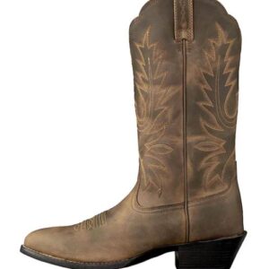 SZ 6 Heritage Western R Toe Distressed Leather Womans Ariat Boots